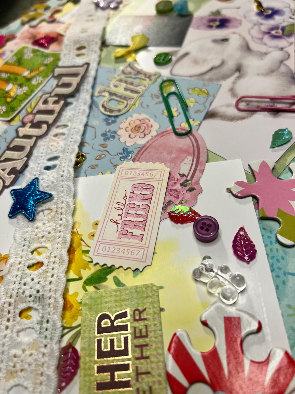 Easter Spring Junk Journal Ephemera Kit – Pastel Scrapbooking Supplies