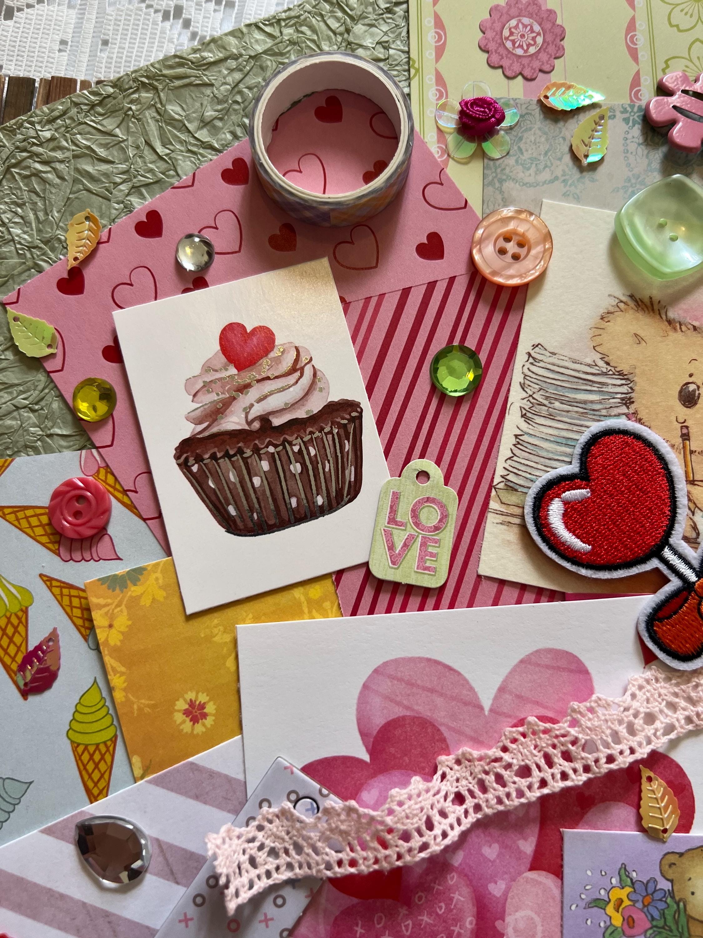 Y2K Valentine Junk Journal Kit, Retro Ephemera, Scrapbook Supplies