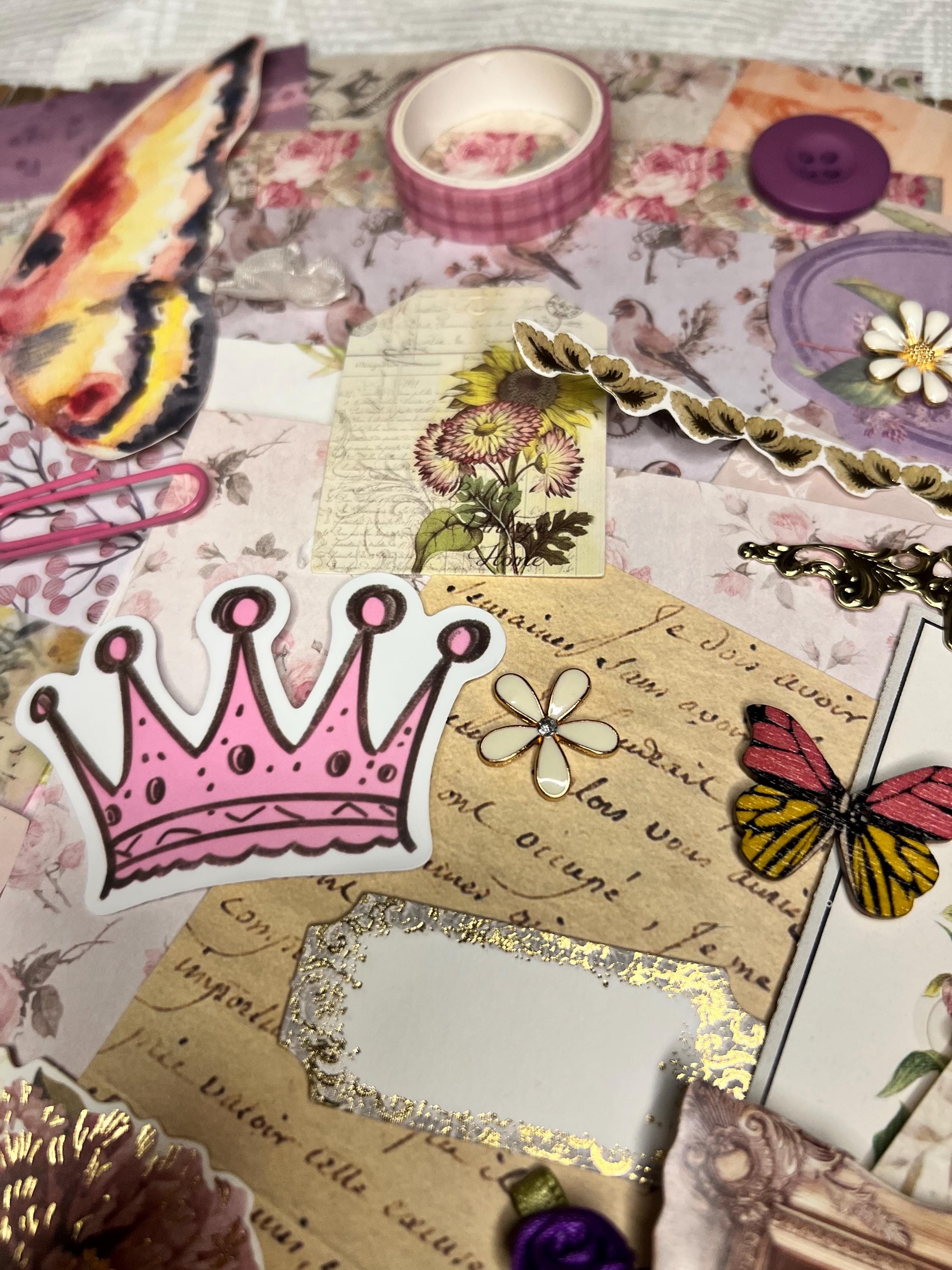 Regency Junk Journal Kit | Victorian Ephemera, Floral, Lace