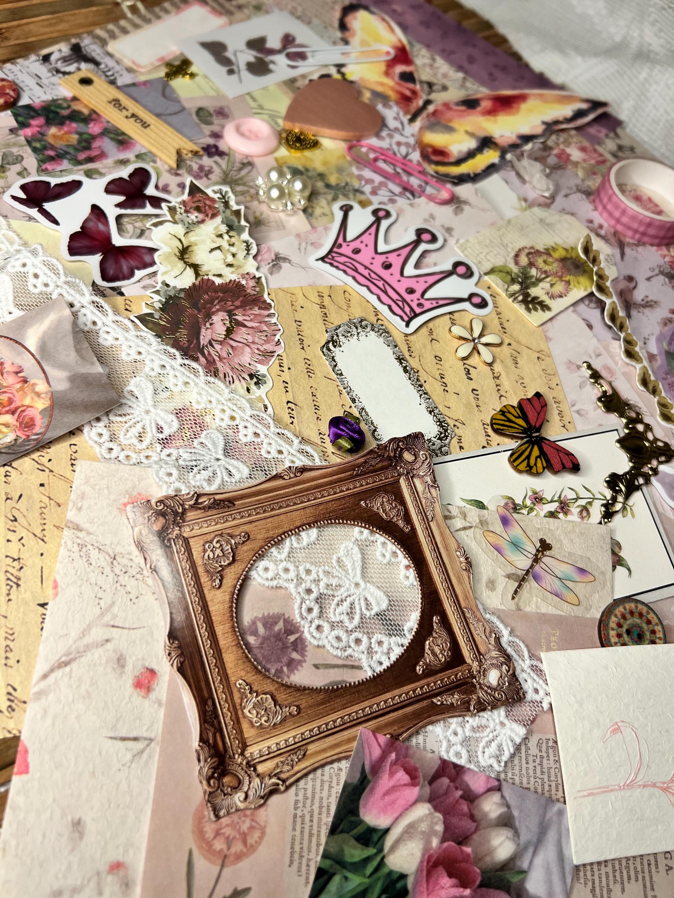 Regency Junk Journal Kit | Victorian Ephemera, Floral, Lace