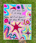 Cute Motivational Oil Pastel 8 x 10 Art Print on 100% Cotton Fine Art Paper, Inspirational Quote, Colorful Poster, Office Dopamine Decor