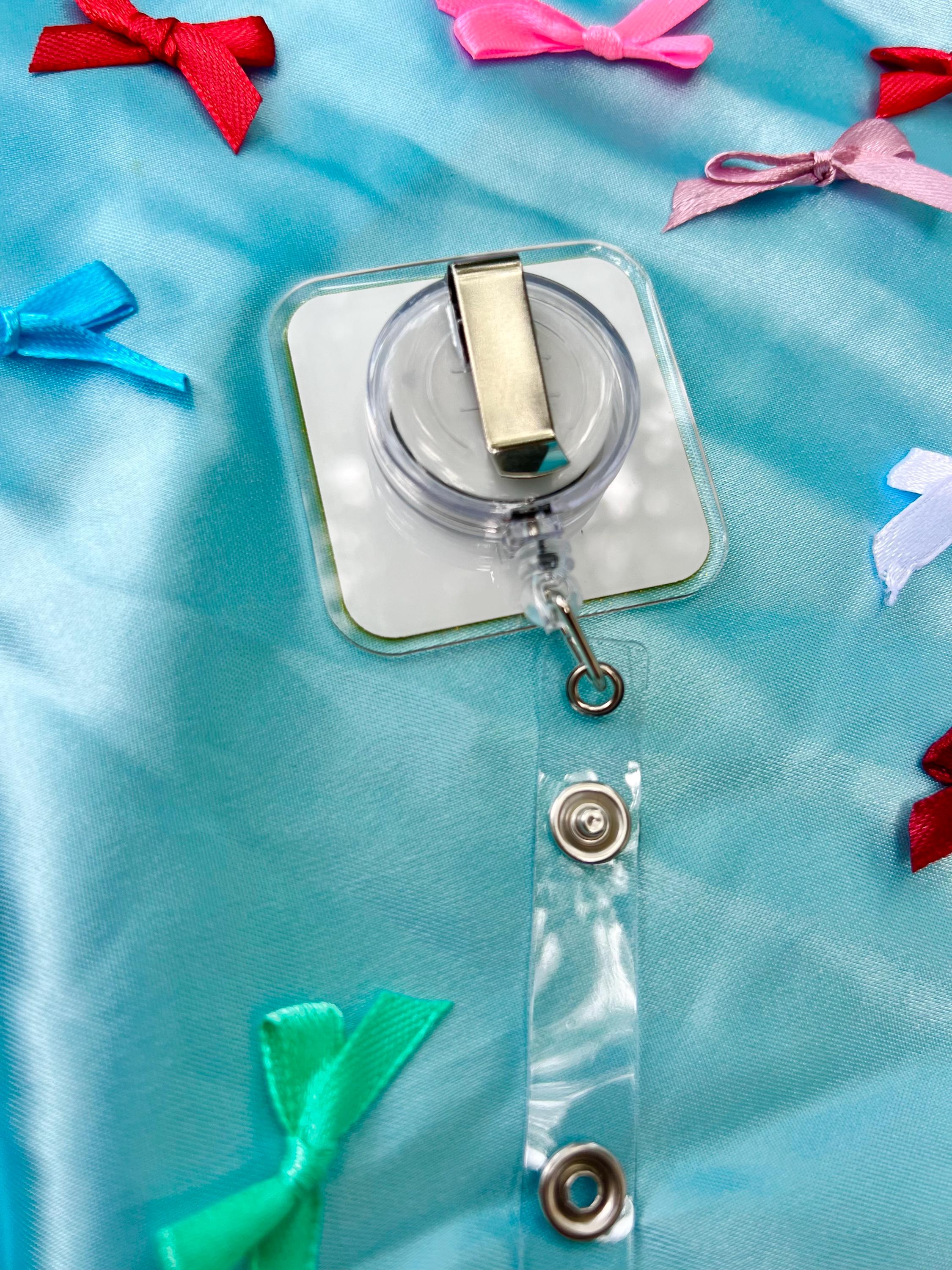 Funny "Frontal Lobe Still Loading" Glitter Badge Reel | Caution Sign Retractable ID Holder for Gen Z Nurses, Students & Teachers