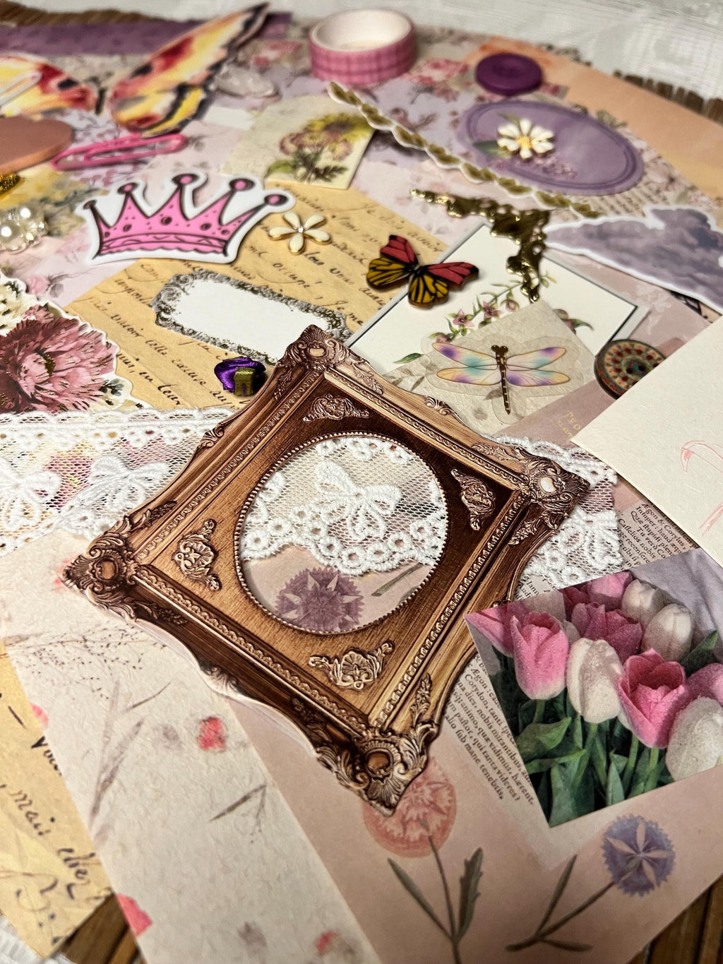 Regency Junk Journal Kit | Victorian Ephemera, Floral, Lace