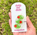 Martini Olive Glitter Magnetic Kindle Grip - Phone Holder Accessory - Foodie Aesthetic Magnetic Phone Stand