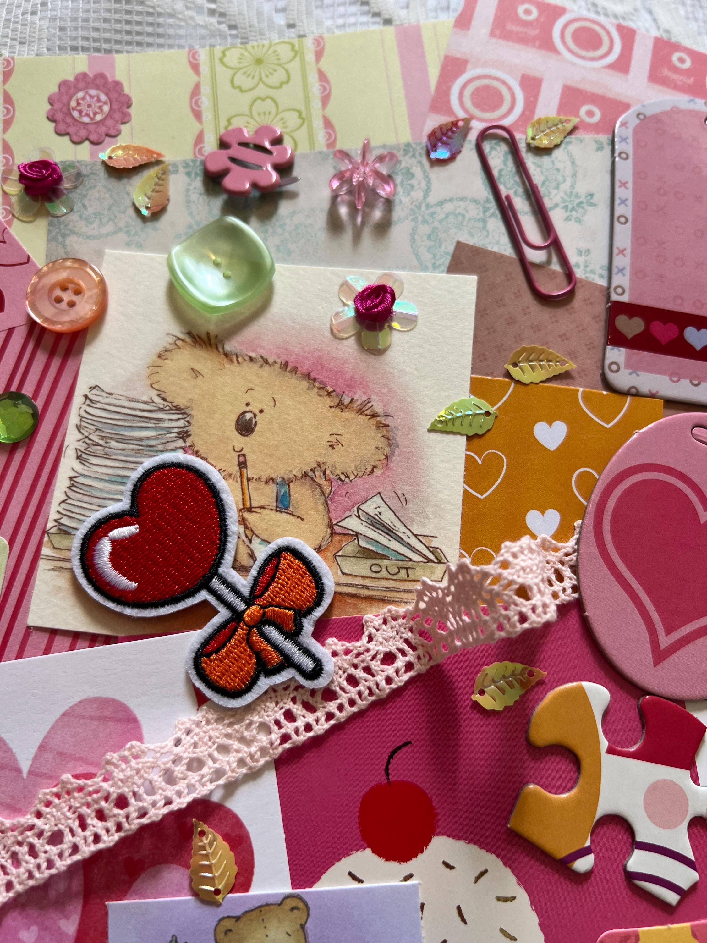 Y2K Valentine Junk Journal Kit, Retro Ephemera, Scrapbook Supplies