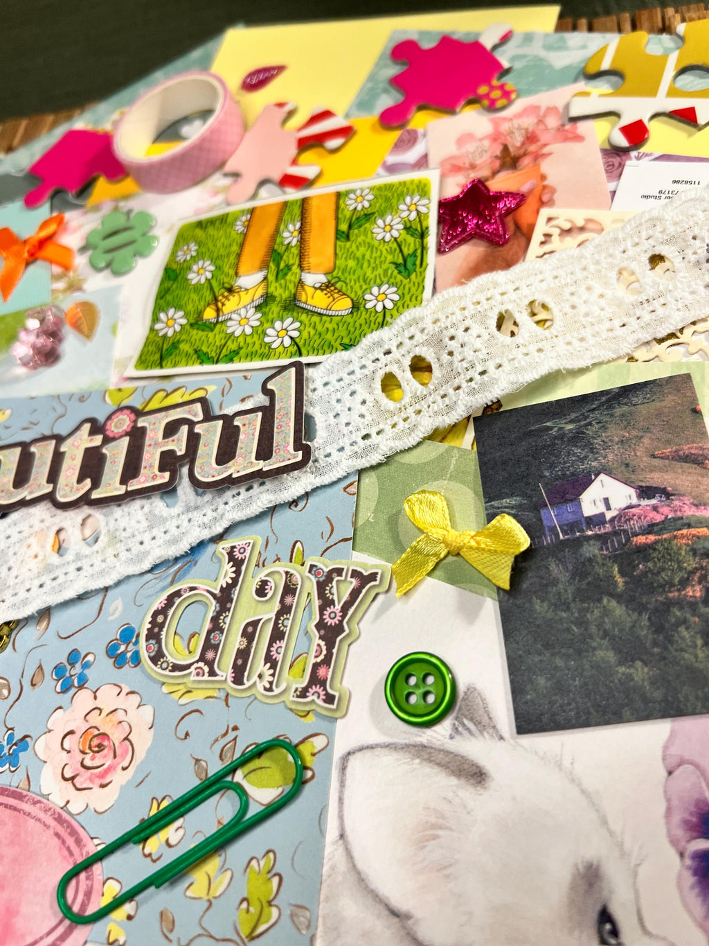 Easter Spring Junk Journal Ephemera Kit – Pastel Scrapbooking Supplies