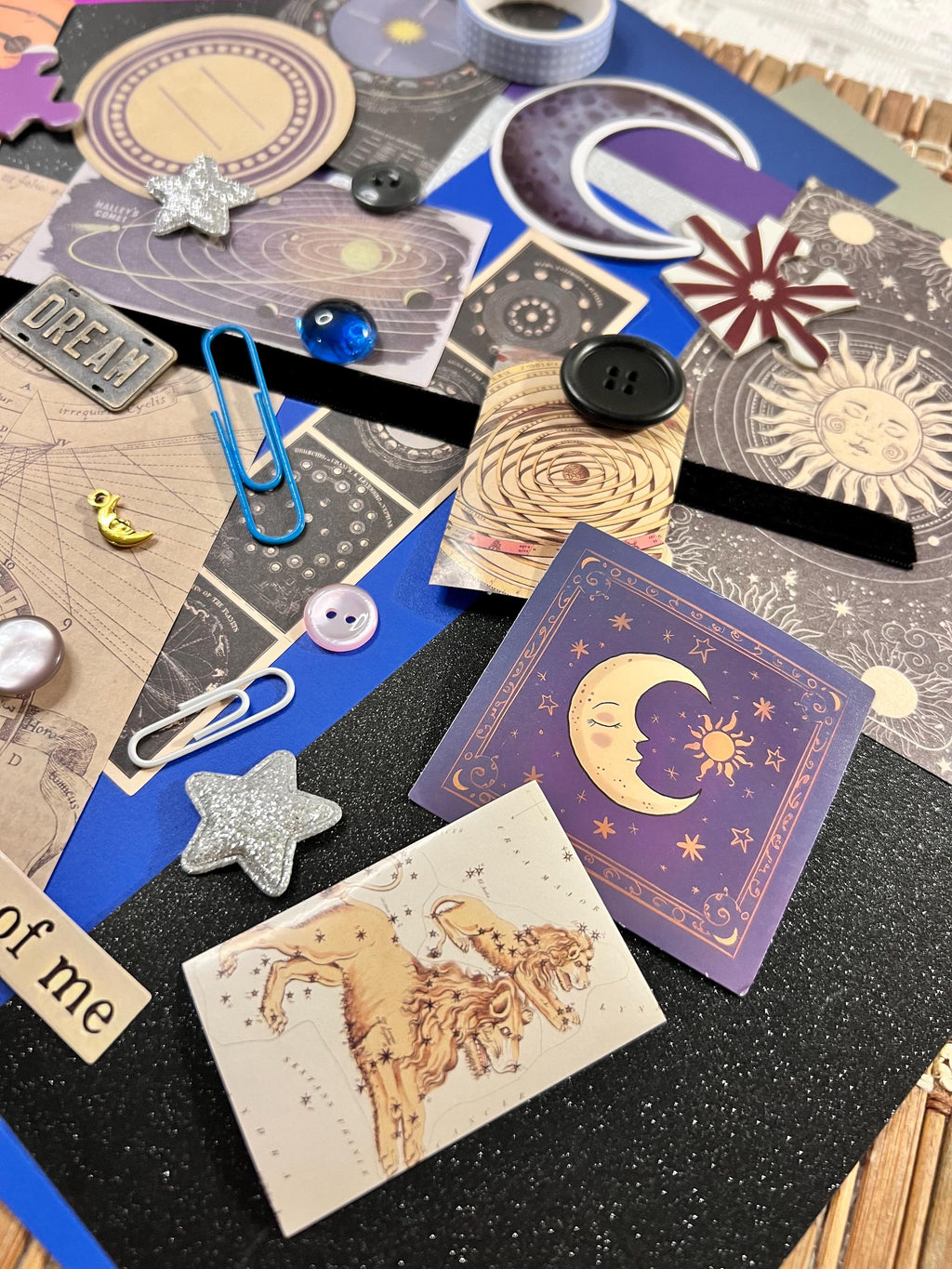 Vintage Celestial Junk Journal Kit, Astrology Whimsigoth Ephemera, Scrapbook Supplies