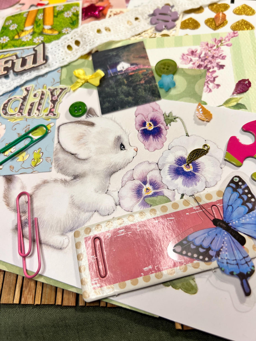 Easter Spring Junk Journal Ephemera Kit – Pastel Scrapbooking Supplies
