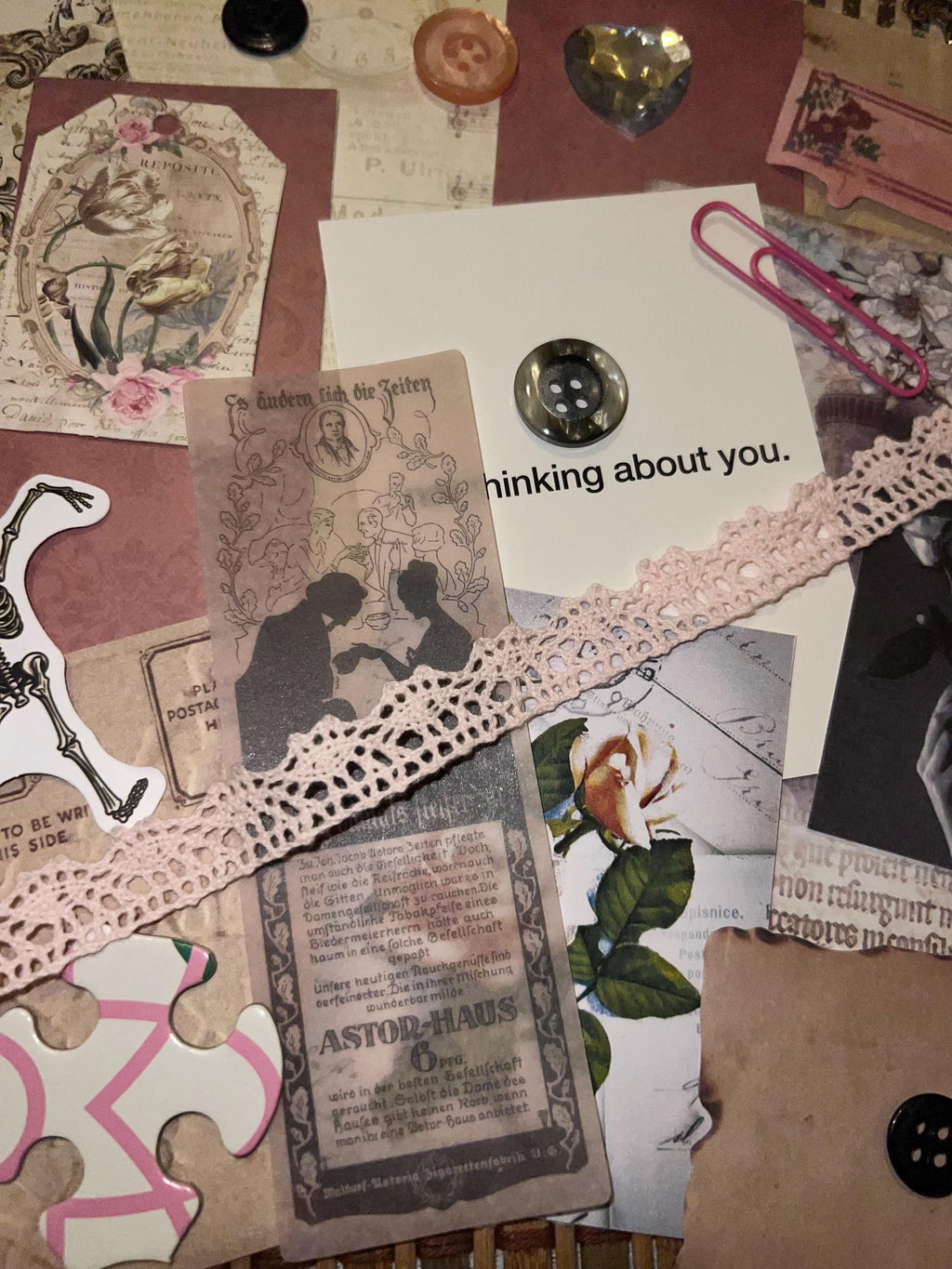 Soft Gothic Journal Kit: Dark Romantic Ephemera, Collage Papers