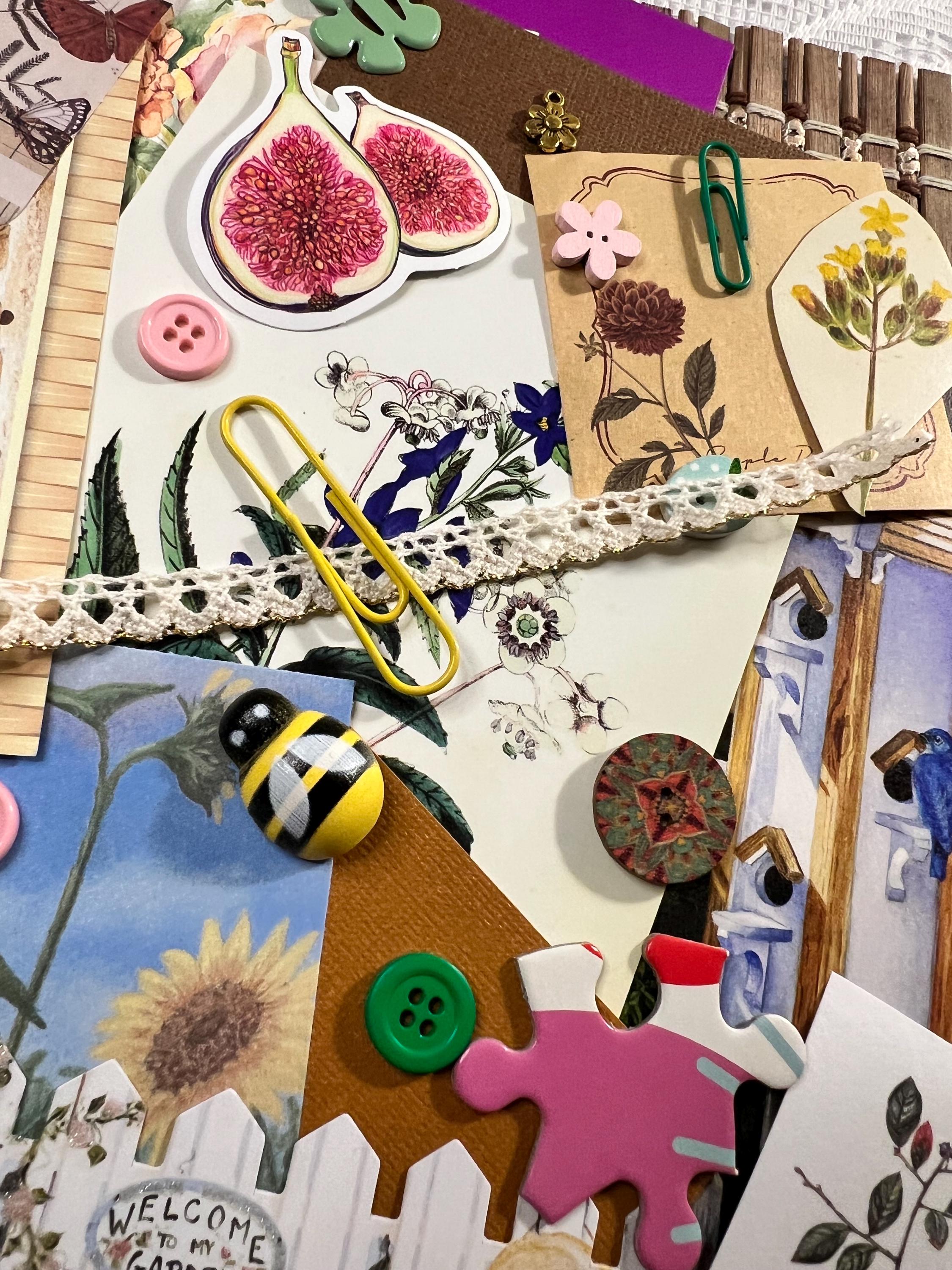 Grandmacore Junk Journal Kit – Vintage Botanical Ephemera, Cottagecore Scrapbook