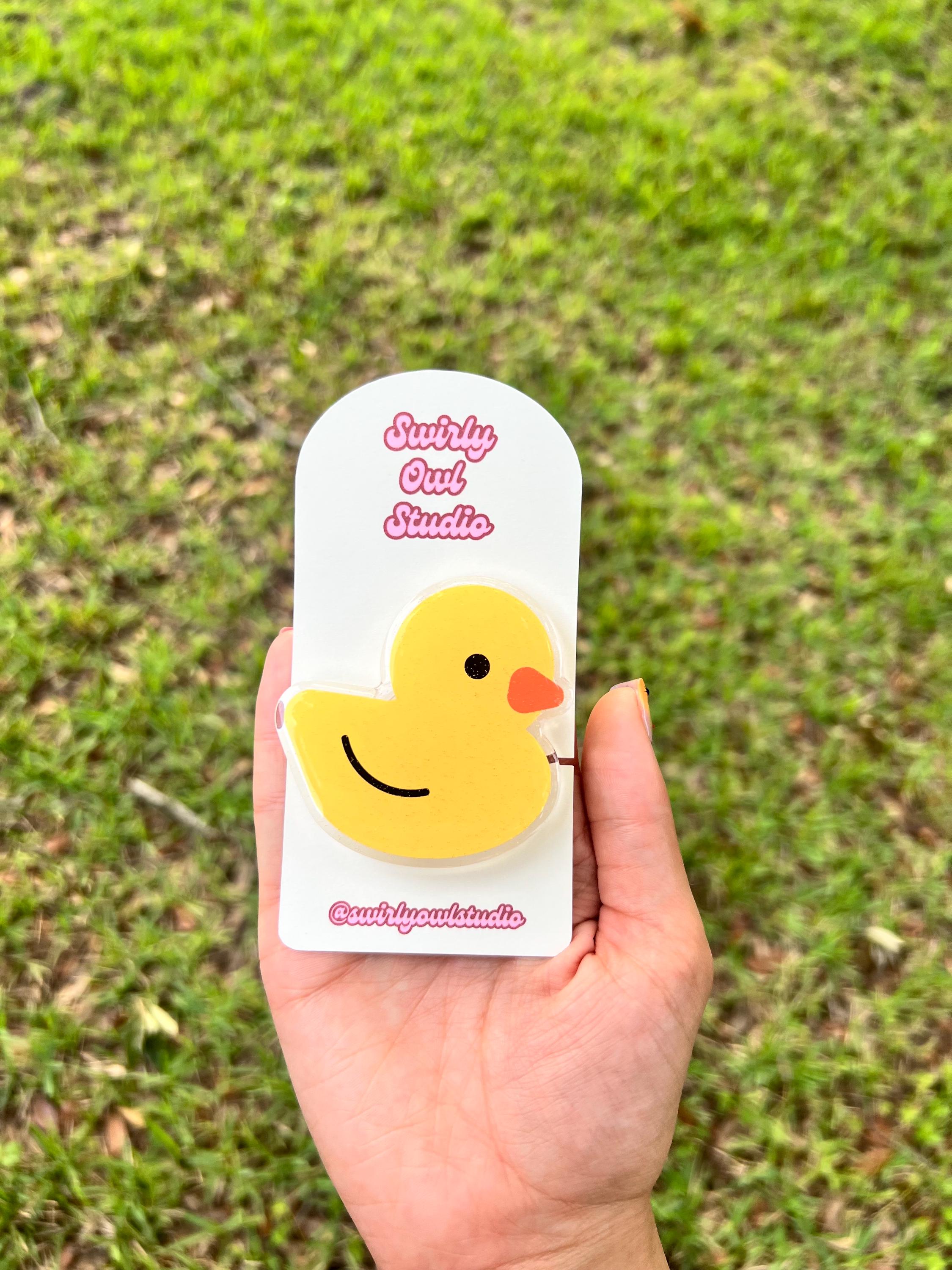 Glitter Rubber Duck Magnetic Kindle Grip- Cute Phone Stand Accessory - Phone Holder for Bookish Lovers - Gift for Book Lovers